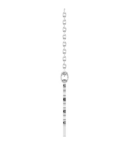 88746 Necklace 14K White 2027 19.1 X 5.4 Mm 18 In Polished Petite Year Necklace