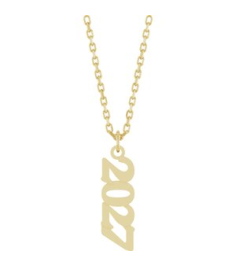 88746 Necklace 14K Yellow 2027 19.1 X 5.4 Mm 18 In Polished Petite Year Necklace