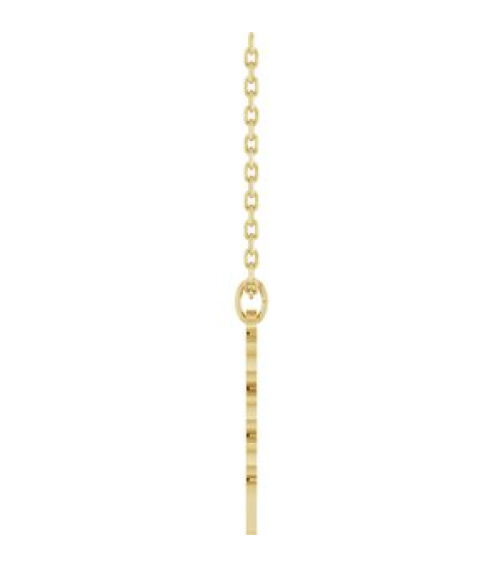 88746 Necklace 14K Yellow 2027 19.1 X 5.4 Mm 18 In Polished Petite Year Necklace