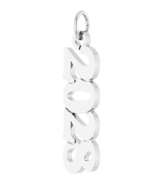 88746 Pendant 14K White 2028 19.1 X 5.4 Mm Polished Petite Year Pendant