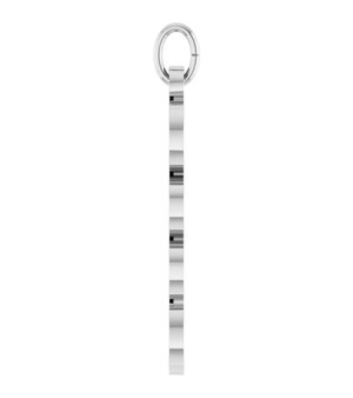 88746 Pendant 14K White 2028 19.1 X 5.4 Mm Polished Petite Year Pendant