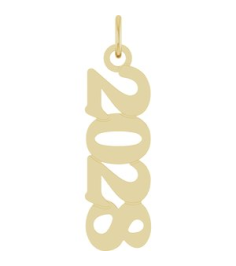 88746 Pendant 14K Yellow 2028 19.1 X 5.4 Mm Polished Petite Year Pendant