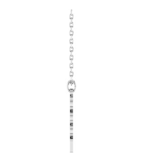 88746 Necklace 14K White 2023 19.1 X 5.4 Mm 18 In Polished Petite Year Necklace