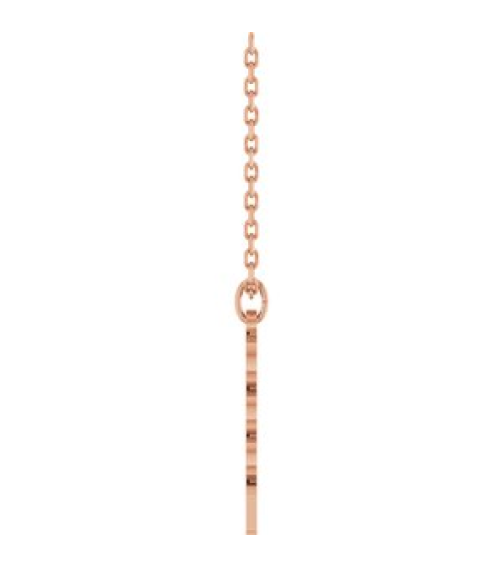 88746 Necklace 14K Rose 2023 19.1 X 5.4 Mm 18 In Polished Petite Year Necklace