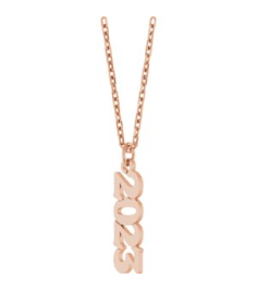 88746 Necklace 14K Rose 2023 19.1 X 5.4 Mm 18 In Polished Petite Year Necklace