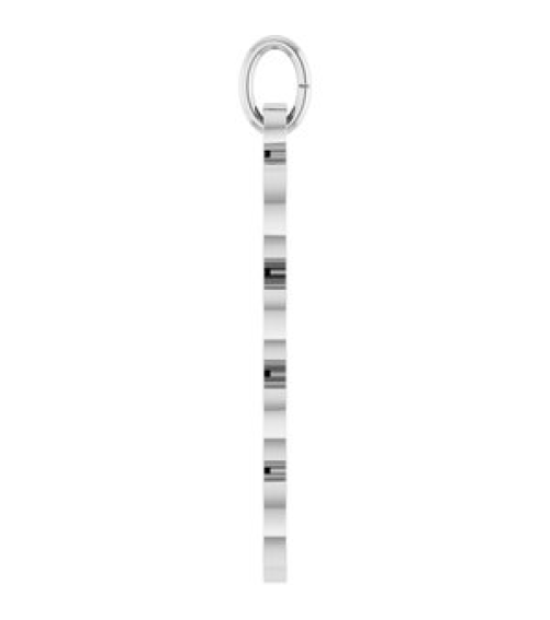 88746 Pendant 14K White 2029 19 X 5.4 Mm Polished Petite Year Pendant