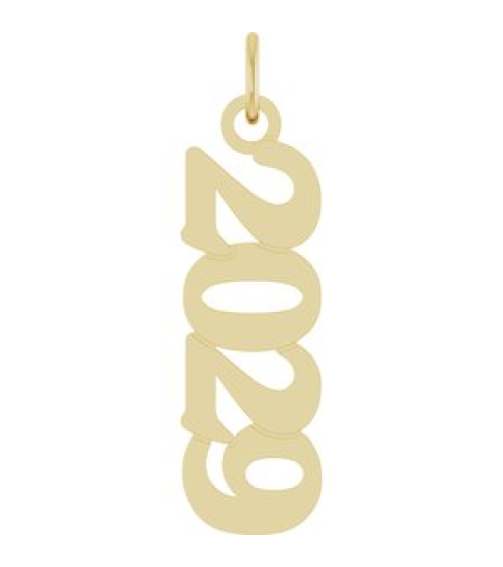 88746 Pendant 14K Yellow 2029 19 X 5.4 Mm Polished Petite Year Pendant