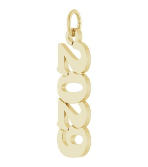 88746 Pendant 14K Yellow 2029 19 X 5.4 Mm Polished Petite Year Pendant