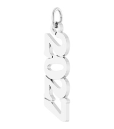 88746 Pendant 14K White 2027 19.1 X 5.4 Mm Polished Petite Year Pendant