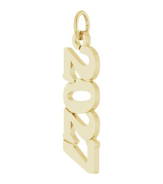 88746 Pendant 14K Yellow 2027 19.1 X 5.4 Mm Polished Petite Year Pendant