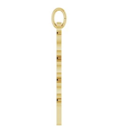 88746 Pendant 14K Yellow 2027 19.1 X 5.4 Mm Polished Petite Year Pendant