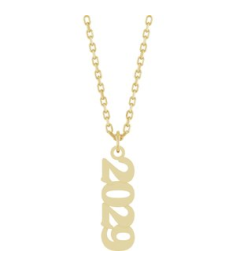 88746 Necklace 14K Yellow 2029 19 X 5.4 Mm 18 In Polished Petite Year Necklace