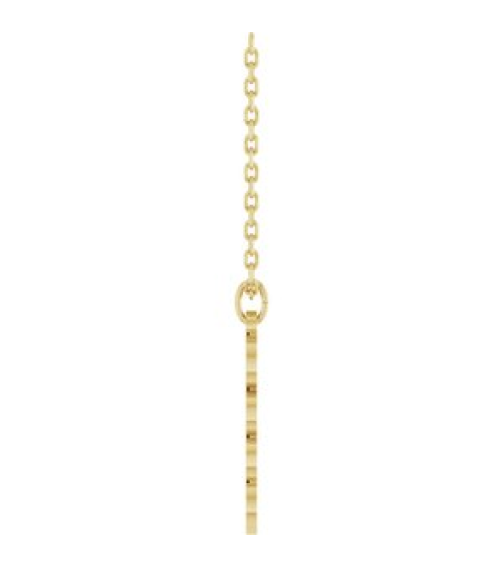 88746 Necklace 14K Yellow 2029 19 X 5.4 Mm 18 In Polished Petite Year Necklace