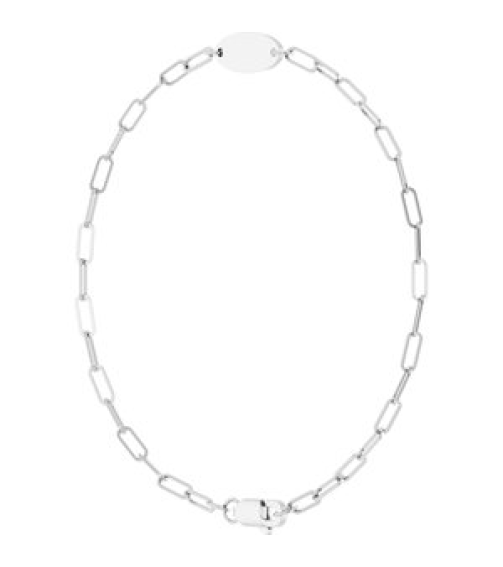 Brc973 Bracelet 14K White 11 X 5 Mm 7 In Polished Engravable Oval Bracelet