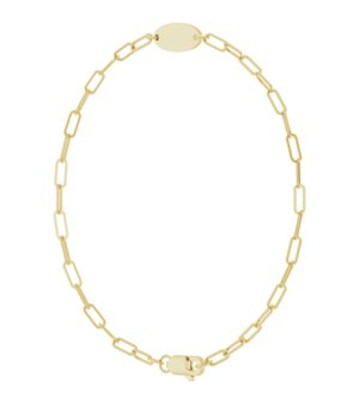 Brc973 Bracelet 14K Yellow 11 X 5 Mm 7 In Polished Engravable Oval Bracelet