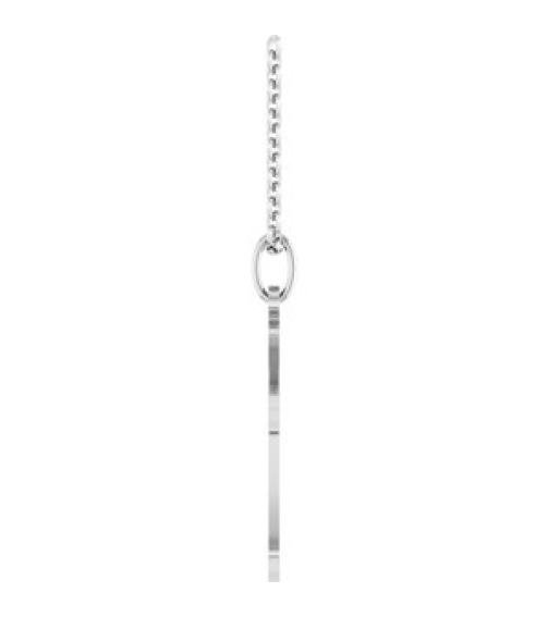 R50069 Necklace 14K White 25.1 X 15 Mm 18 In Polished Cross Necklace