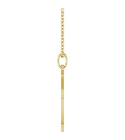 R50069 Necklace 14K Yellow 25.1 X 15 Mm 18 In Polished Cross Necklace
