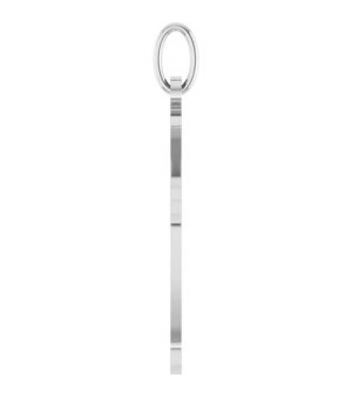 R50069 Pendant 14K White 25.1 X 15 Mm Polished Cross Pendant