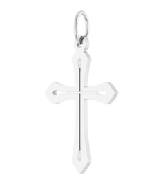R50069 Pendant Sterling Silver 25.1 X 15 Mm Polished Cross Pendant