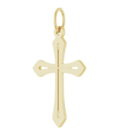 R50069 Pendant 14K Yellow 25.1 X 15 Mm Polished Cross Pendant