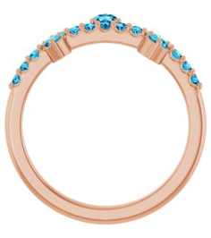 72449 Ring Set 14K Rose Natural Aquamarine Round 3 Mm Natural Aquamarine Polished Natural Aquamarine Ring