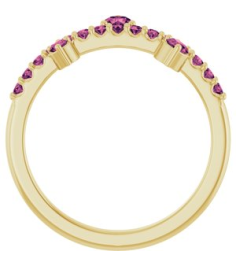 72449 Ring Set 14K Yellow Natural Pink Tourmaline Round 3 Mm Natural Pink Tourmaline Polished Natural Pink Tourmaline Ring