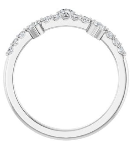 72449 Ring Set 14K White Natural White Sapphire Round 3 Mm Natural White Sapphire Polished Natural White Sapphire Ring