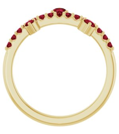 72449 Ring Set 14K Yellow Natural Ruby Round 3 Mm Natural Ruby Polished Natural Ruby Ring