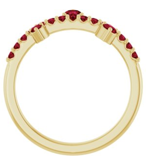 72449 Ring Set 14K Yellow Natural Ruby Round 3 Mm Natural Ruby Polished Natural Ruby Ring