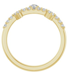 72449 Ring Set 14K Yellow Natural White Sapphire Round 3 Mm Natural White Sapphire Polished Natural White Sapphire Ring