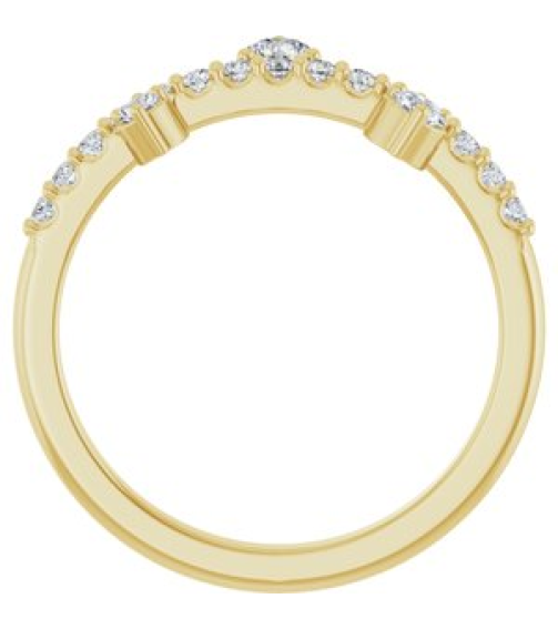 72449 Ring Set 14K Yellow Natural White Sapphire Round 3 Mm Natural White Sapphire Polished Natural White Sapphire Ring