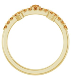 72449 Ring Set 14K Yellow Natural Citrine Round 3 Mm Natural Citrine Polished Natural Citrine Ring