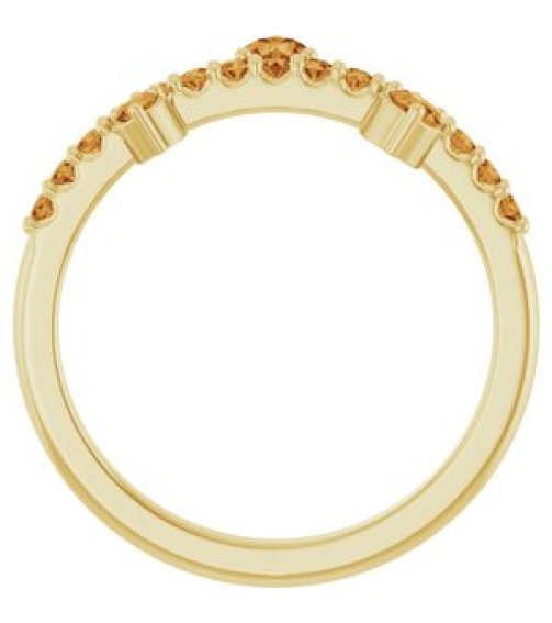 72449 Ring Set 14K Yellow Natural Citrine Round 3 Mm Natural Citrine Polished Natural Citrine Ring