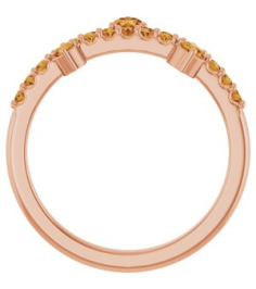 72449 Ring Set 14K Rose Natural Citrine Round 3 Mm Natural Citrine Polished Natural Citrine Ring