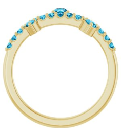 72449 Ring Set 14K Yellow Natural Aquamarine Round 3 Mm Natural Aquamarine Polished Natural Aquamarine Ring
