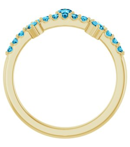 72449 Ring Set 14K Yellow Natural Aquamarine Round 3 Mm Natural Aquamarine Polished Natural Aquamarine Ring