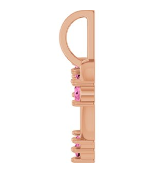 88732 Pendant Set 14K Rose Round Natural Pink Sapphire Natural Pink Sapphire Polished Natural Pink Sapphire Heart Pendant