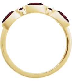 72478 Ring Set 14K Yellow Natural Mozambique Garnet Oval 5 X 3 Mm Natural Mozambique Garnet Polished Natural Mozambique Garnet Cabochon Stackable Ring