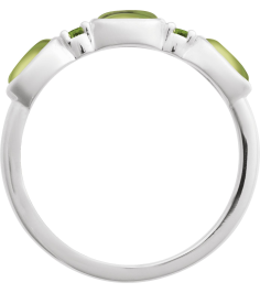 72478 Ring Set Platinum Natural Peridot Oval 5 X 3 Mm Natural Peridot Polished Natural Peridot Cabochon Stackable Ring