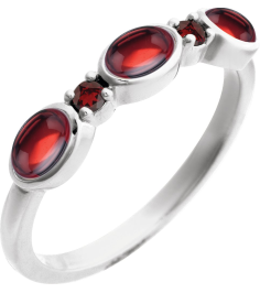 72478 Ring Set Sterling Silver Natural Mozambique Garnet Oval 5 X 3 Mm Natural Mozambique Garnet Polished Natural Mozambique Garnet Cabochon Stackable Ring