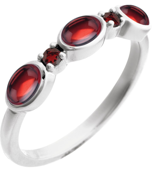 72478 Ring Set Platinum Natural Mozambique Garnet Oval 5 X 3 Mm Natural Mozambique Garnet Polished Natural Mozambique Garnet Cabochon Stackable Ring