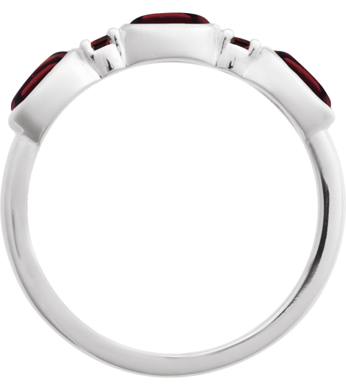 72478 Ring Set Platinum Natural Mozambique Garnet Oval 5 X 3 Mm Natural Mozambique Garnet Polished Natural Mozambique Garnet Cabochon Stackable Ring