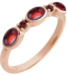 72478 Ring Set 14K Rose Natural Mozambique Garnet Oval 5 X 3 Mm Natural Mozambique Garnet Polished Natural Mozambique Garnet Cabochon Stackable Ring