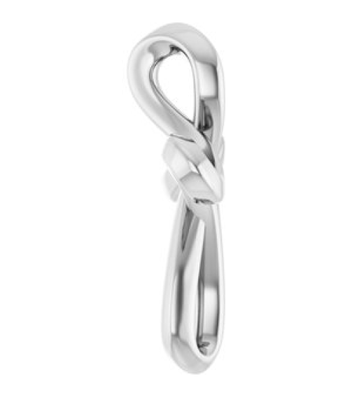 R50066 Pendant 14K White 13.4 X 10.4 Mm Polished Freeform Cross Pendant