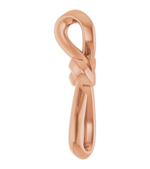 R50066 Pendant 14K Rose 13.4 X 10.4 Mm Polished Freeform Cross Pendant