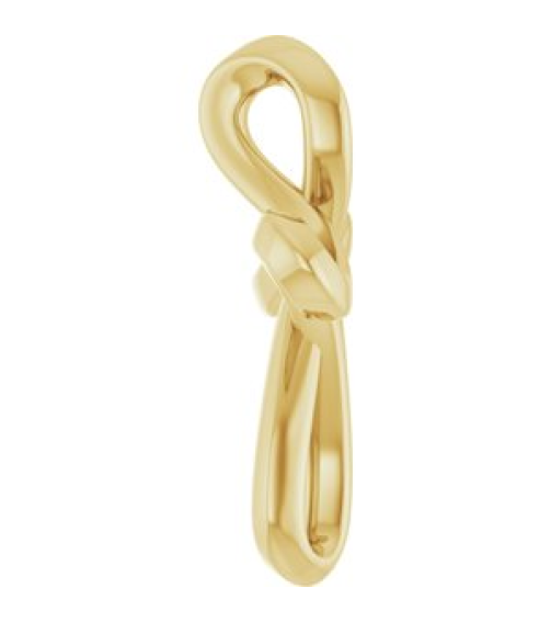 R50066 Pendant 14K Yellow 13.4 X 10.4 Mm Polished Freeform Cross Pendant