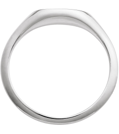 57989 Sterling Silver 8.4 X 8.4 Mm Bead BlastPolished Polished Intaglio Bee Signet Ring