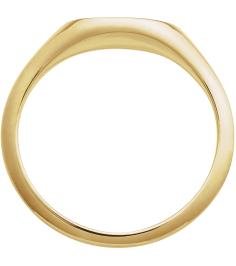 57989 14K Yellow 8.4 X 8.4 Mm Bead BlastPolished Polished Intaglio Bee Signet Ring