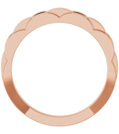 57992 Ring 14K Rose Polished Chain Link Ring