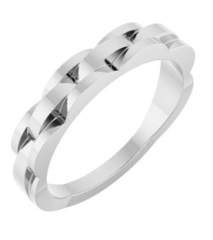 57992 Ring Sterling Silver Polished Chain Link Ring